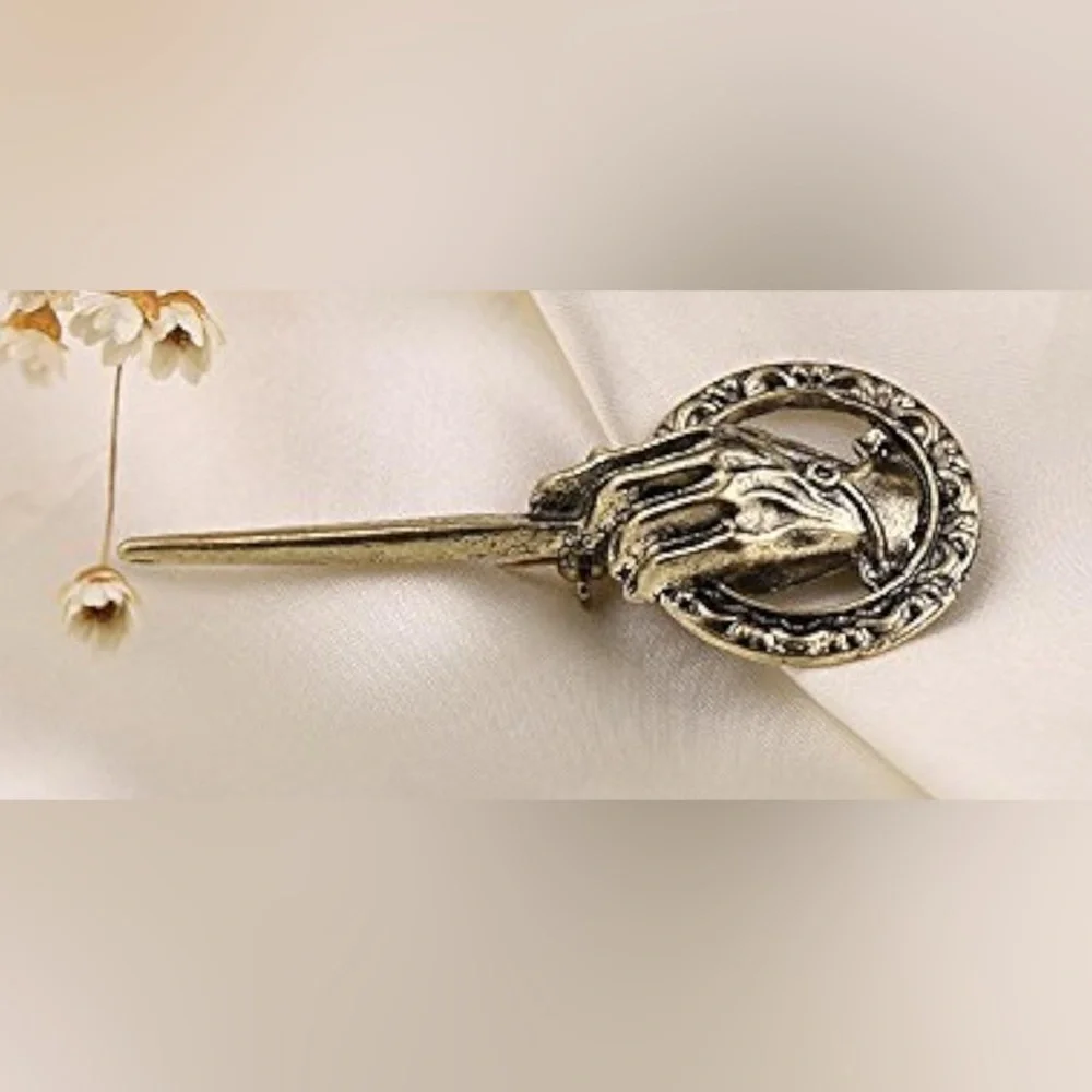 Game of Thrones Hand of The King Pin Brooch, Antique Bronze